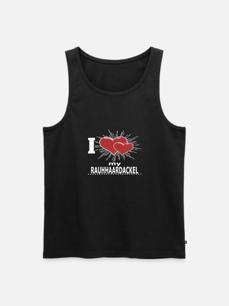 RAUHHAARDACKEL - Männer Premium Bio Tank Top - Schwarz