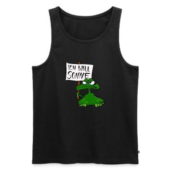Sonnenfrosch - Männer Premium Bio Tank Top - Schwarz - Vorne - Michal (187cm)
