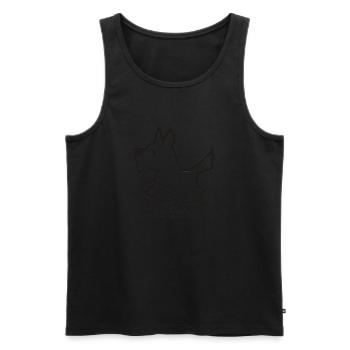 Illustration: Ohne Hund fehlt dir was. - Men's Premium Organic Tank Top - black - Front - Michal (187cm)