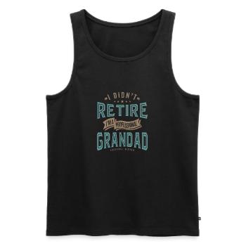 Professional Grandad - Men's Premium Organic Tank Top - black - Front - Michal (187cm)