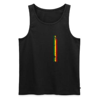 Reggae streifen - Männer Premium Bio Tank Top - Schwarz - Vorne - Michal (187cm)