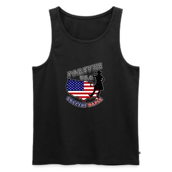 forever usa country dance - Débardeur bio Premium Homme - noir - Devant - AI Model Male 178 light (178cm)