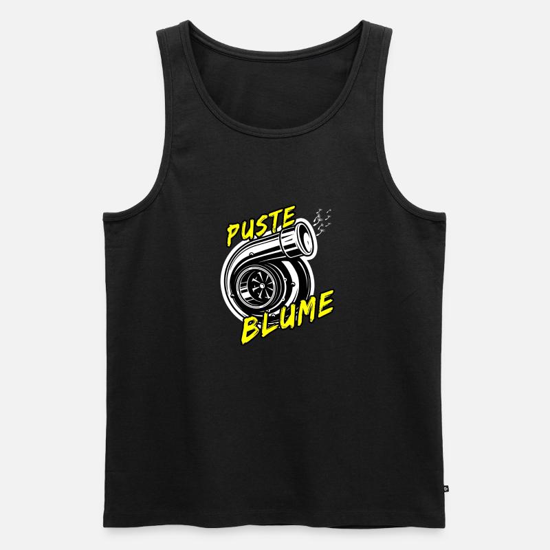 lambda1 - Dandelion - Men's Premium Organic Tank Top - black