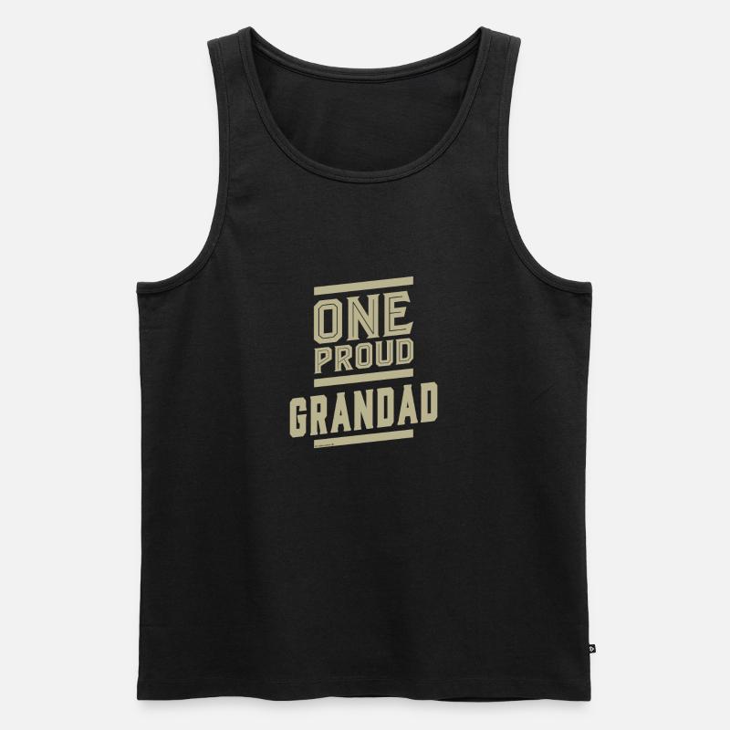 Ein stolzer Großvater - Männer Premium Bio Tank Top - Schwarz