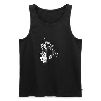 Letter P - Men's Premium Organic Tank Top - black - Front - Michal (187cm)