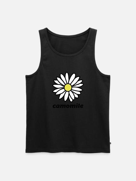 camomile - Men's Premium Organic Tank Top - black