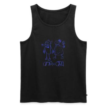 Grandma and OPa - Men's Premium Organic Tank Top - black - Front - AI Model Male 178 light (178cm)