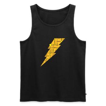 Lightning (pattern) - Men's Premium Organic Tank Top - black - Front - AI Model Male 178 light (178cm)