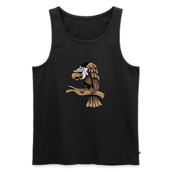 geier sonnenbrille - Männer Premium Bio Tank Top - Schwarz - Vorne - AI Model Male 178 light (178cm)