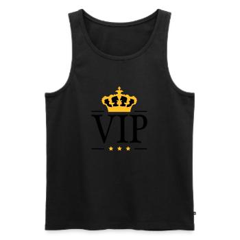 könig krone king logo symbol wappen vip cool desig - Männer Premium Bio Tank Top - Schwarz - Vorne - AI Model Male 178 light (178cm)
