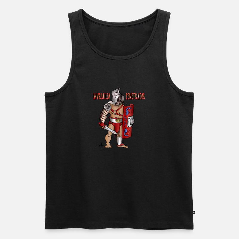 Gladiator Penetrator - Männer Premium Bio Tank Top - Schwarz