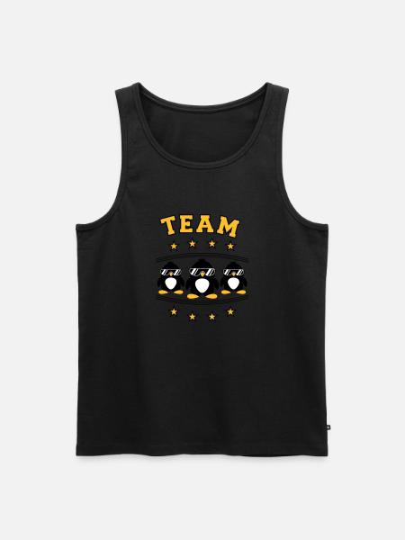 Pinguine Team Freunde - Männer Premium Bio Tank Top - Schwarz