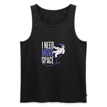 I need more space astronaut space Mars life - Men's Premium Organic Tank Top - black - Front - AI Model Male 178 light (178cm)