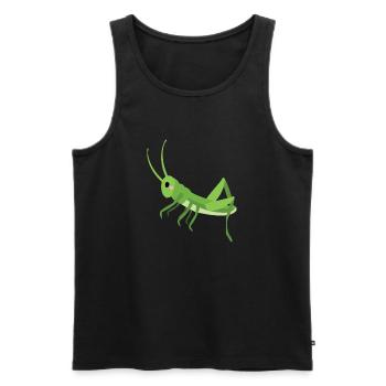 Grasshopper - Men's Premium Organic Tank Top - black - Front - Michal (187cm)