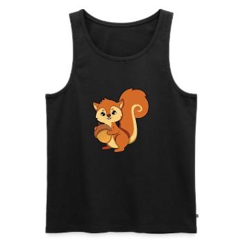 Eichhörnchen - Männer Premium Bio Tank Top - Schwarz - Vorne - Michal (187cm)