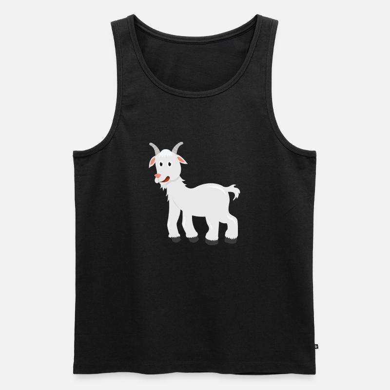 Ziege - Männer Premium Bio Tank Top - Schwarz