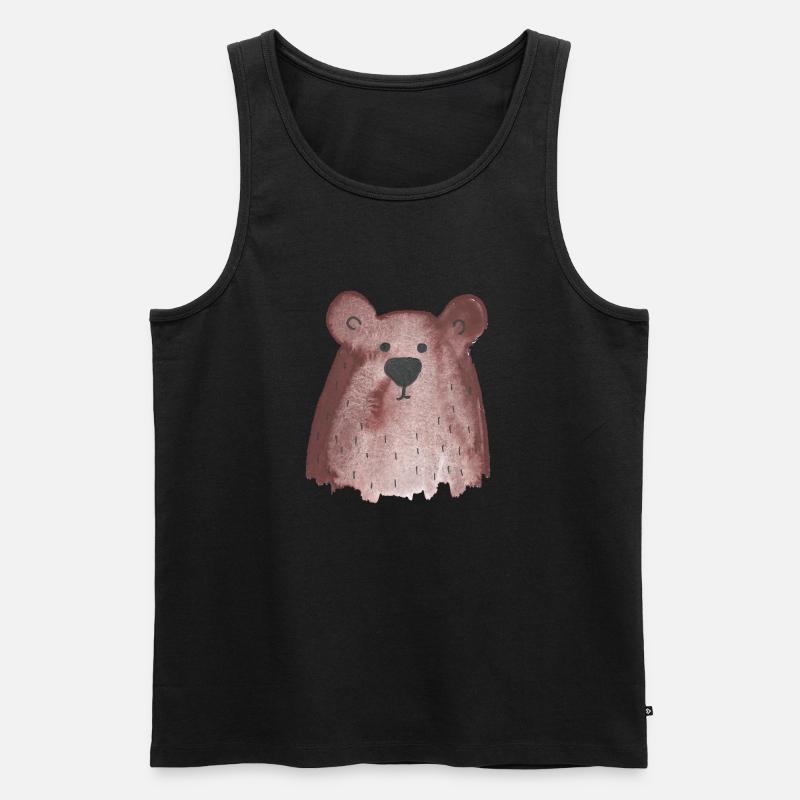 Bär Heiner - Männer Premium Bio Tank Top - Schwarz