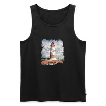 PRODUITS ISOKARI LIGHTHOUSE POUR TOUS LES ÂGES, Voir - Débardeur bio Premium Homme - noir - Devant - AI Model Male 178 light (178cm)