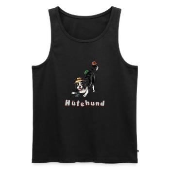 Hütehund - Männer Premium Bio Tank Top - Schwarz - Vorne - Michal (187cm)