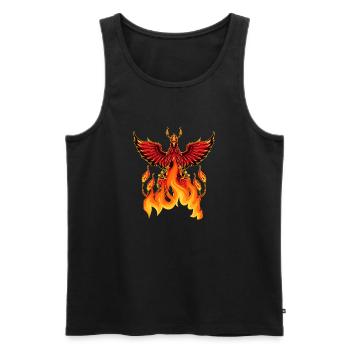 Phénix - Débardeur bio Premium Homme - noir - Devant - Michal (187cm)