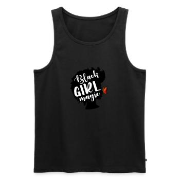 Black Girl Magic Black Woman Black Lives Matter - Men's Premium Organic Tank Top - black - Front - AI Model Male 178 light (178cm)