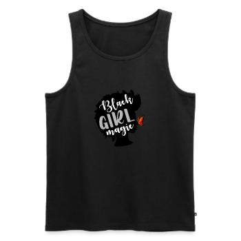 Black Girl Magic Black Woman Black Lives Matter - Men's Premium Organic Tank Top - black - Front - AI Model Male 178 light (178cm)