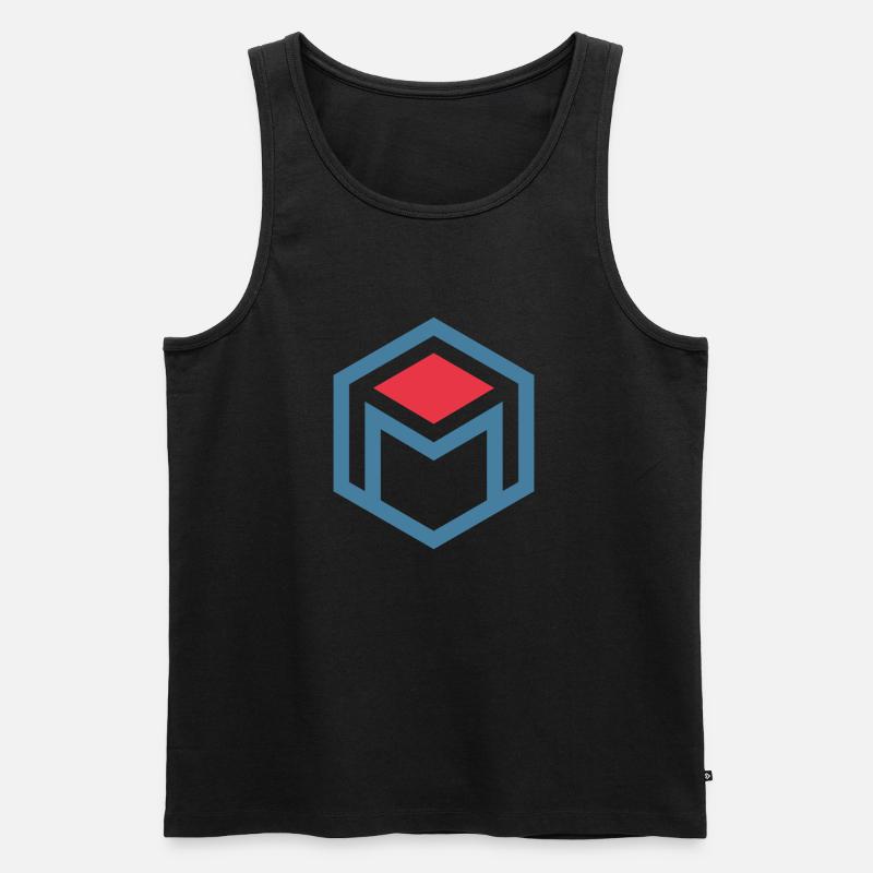 M Bekleidungsmarke - Männer Premium Bio Tank Top - Schwarz