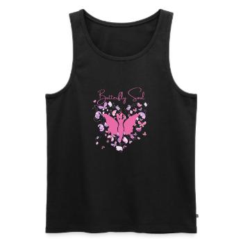 A New Butterfly Soul - Männer Premium Bio Tank Top - Schwarz - Vorne - Michal (187cm)