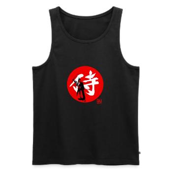 Samurai Kanji Rot - Männer Premium Bio Tank Top - Schwarz - Vorne - AI Model Male 178 light (178cm)