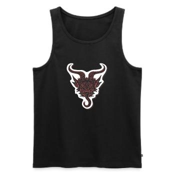 Grüße Krampus Weihnachtsdämon - Gruss Vom Krampus - Männer Premium Bio Tank Top - Schwarz - Vorne - Michal (187cm)