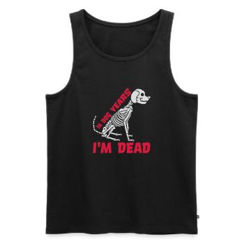 in dog years Dead - Men's Premium Organic Tank Top - black - Front - Michal (187cm)