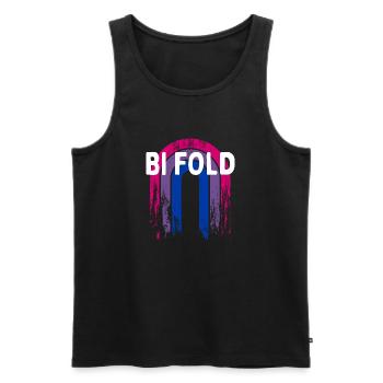 Bi Fold Bisexual LGBTQ Bi Pride LGBT Positivity - Men's Premium Organic Tank Top - black - Front - AI Model Male 178 light (178cm)
