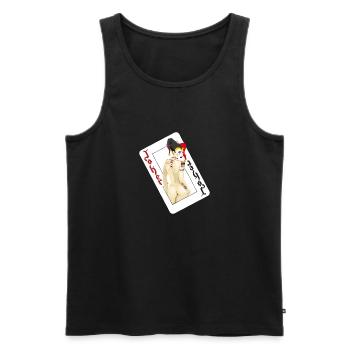 Joker (Deck) - Casino Serie - Männer Premium Bio Tank Top - Schwarz - Vorne - AI Model Male 178 light (178cm)