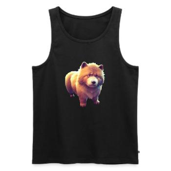 Eurasier Dog - Eurasier - Men's Premium Organic Tank Top - black - Front - AI Model Male 178 light (178cm)
