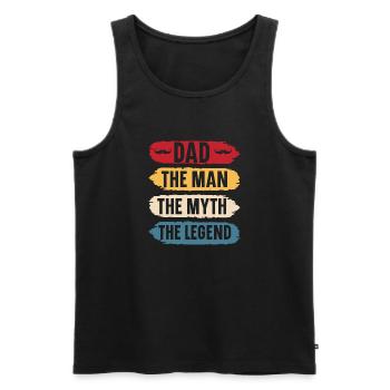 Dad the man the myth the legend christmas father - Débardeur bio Premium Homme - noir - Devant - Michal (187cm)