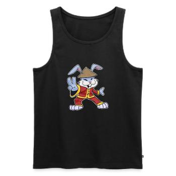 Happy Chinese New Year 2023 I Year Of The Rabbit - Men's Premium Organic Tank Top - black - Front - AI Model Male 178 light (178cm)