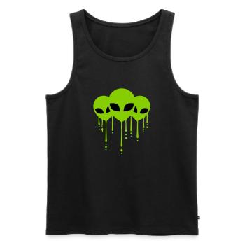 Graffiti Team 3 Aliens - Men's Premium Organic Tank Top - black - Front - AI Model Male 178 light (178cm)