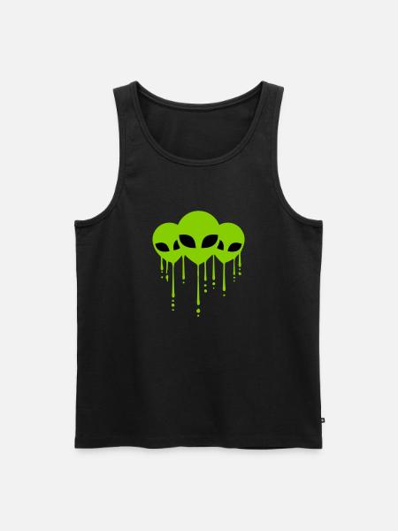 Graffiti Team 3 Aliens - Men's Premium Organic Tank Top - black