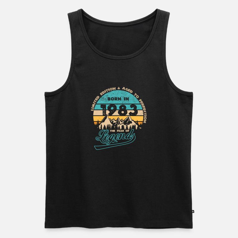 Legenden 1983 - Männer Premium Bio Tank Top - Schwarz