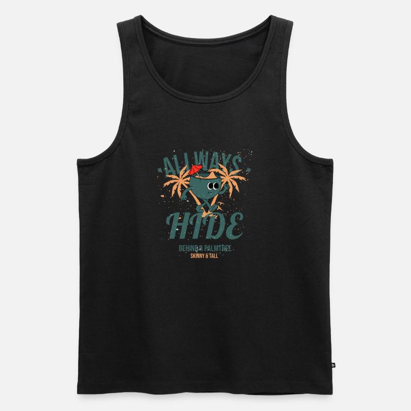Palmen Witz - Witze - Männer Premium Bio Tank Top - Schwarz