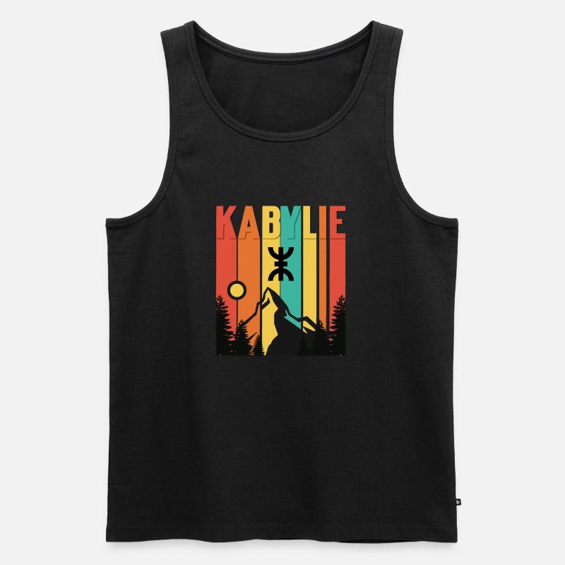 Kabylei - Männer Premium Bio Tank Top - Schwarz