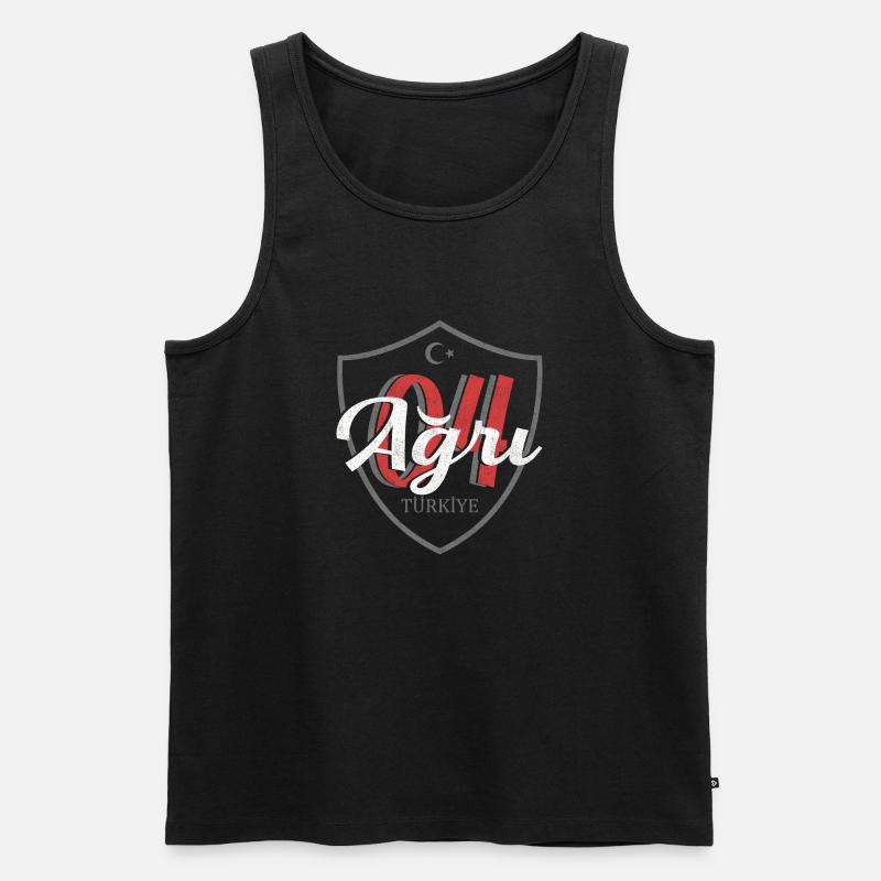 Ağrı - Männer Premium Bio Tank Top - Schwarz