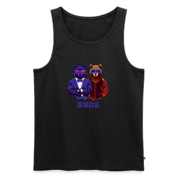 coole bros brüder bären - Männer Premium Bio Tank Top - Schwarz - Vorne - Michal (187cm)