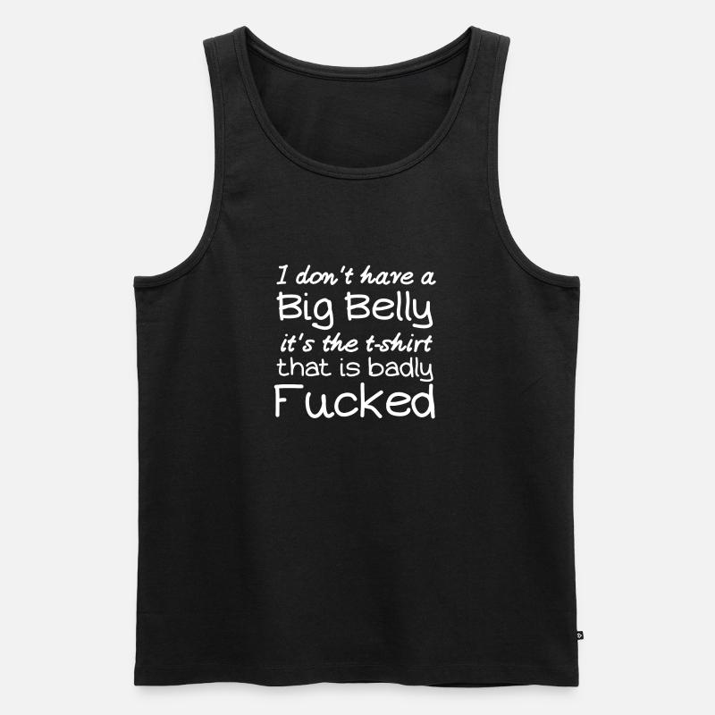 Dicker Bauch - Männer Premium Bio Tank Top - Schwarz
