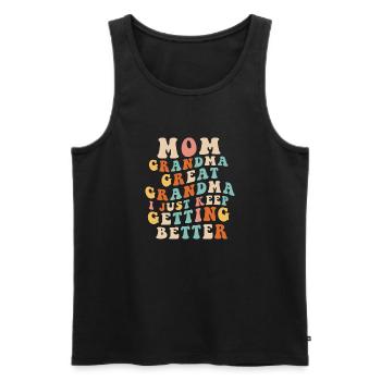 Great Grandma Shirt Women Mom Grandma Gigi Mama - Men's Premium Organic Tank Top - black - Front - AI Model Male 178 light (178cm)