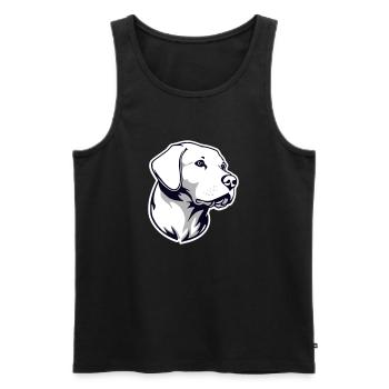 Labrador 3col oT - Männer Premium Bio Tank Top - Schwarz - Vorne - Michal (187cm)