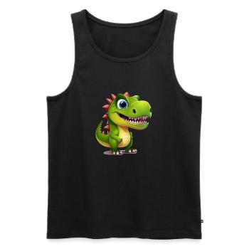 Dinosaur - Men's Premium Organic Tank Top - black - Front - AI Model Male 178 light (178cm)