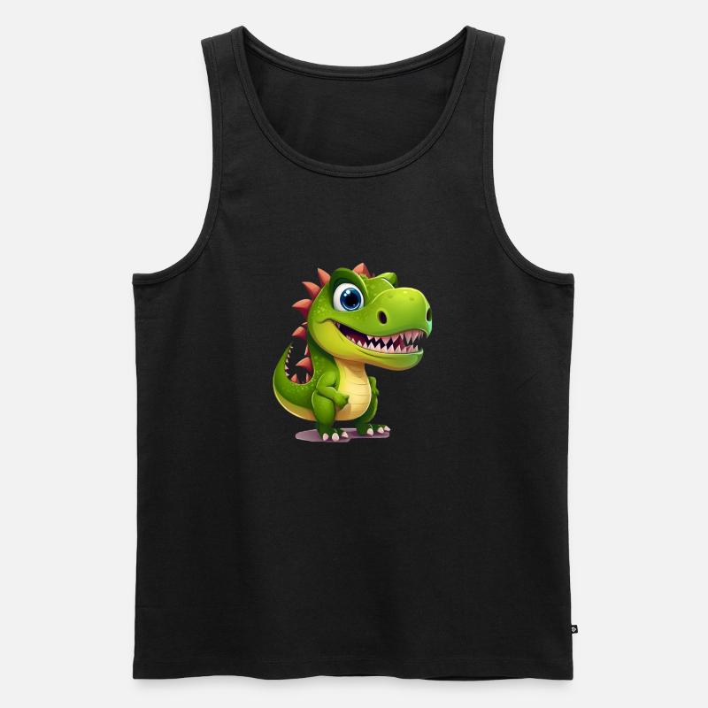 Dinosaurier - Männer Premium Bio Tank Top - Schwarz