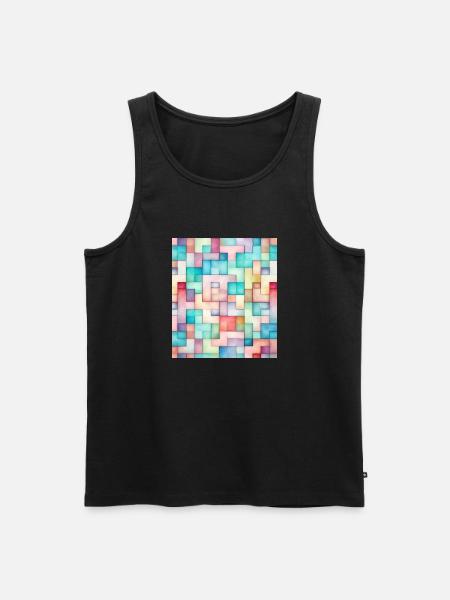 MOSAïQUE STREET ART - Débardeur bio Premium Homme - noir