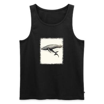 Happy Ireland Bday Jokes Whale Sharks Accent Gift - Men's Premium Organic Tank Top - black - Front - AI Model Male 178 light (178cm)